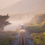 Coast Starlight approaching Ventura, Calif